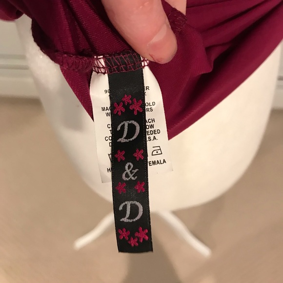 2/$10 Beautiful Burgundy Dressy Blouse - Picture 7 of 8